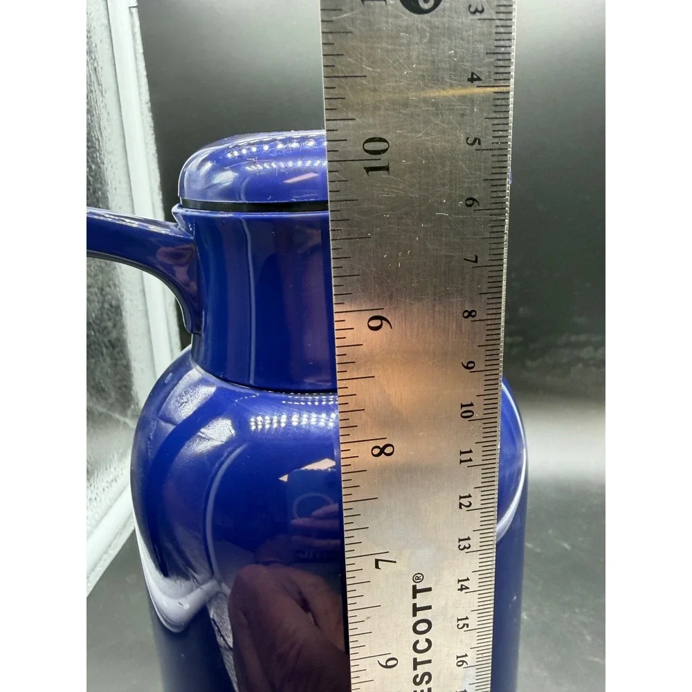 Alfi Juwel Thermal Carafe Insulated Coffee Pitcher Cobalt Blue Vintage